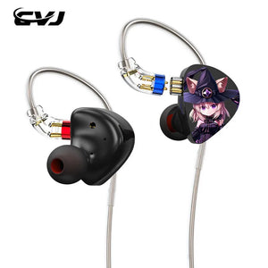 CVJ Night Elf Dual-Channel 3 Dynamic Driver In-Ear Wired HIFI Headphones High-Quality Earbuds with Microphone 3.5mm