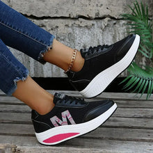 Load image into Gallery viewer, Running Shoes for Women 2022 Fashion Mesh Breathable Sneakers Lace Up Wedge Platform Shoes Ladies Outdoor Casual Sport Shoes
