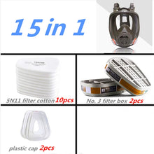 Load image into Gallery viewer, Full face respirator - mask with 40 mm gas filter canister for industrial gases, chemical, polishing, welding, spraying Gas mask
