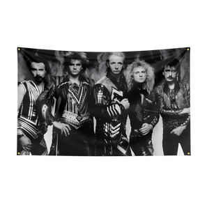 3x5 Ft J-Judas P-Priest Heavy Rock Band Flag Polyester Digital Printing Banner for Bedroom Wall Art Out Door Tapestry Decoration