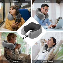 Load image into Gallery viewer, Soft Travel Pillow U Shaped Travel Healthcare Memory Foam Neck Cervical Airplane Pillow Neck Cushion
