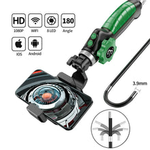 Load image into Gallery viewer, Articulating Borescope 2-Way 180°Rotation Car Endoscope Camera with 8 LED HD 1080P Endoscope Controllable Camera for IOS Android
