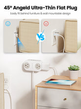 Load image into Gallery viewer, ORICO Travel Power Strip with USB C AC Outlets 3 USB Ports Wrapped Flat Plug Extension Cord with Multiple Outlets for Travel
