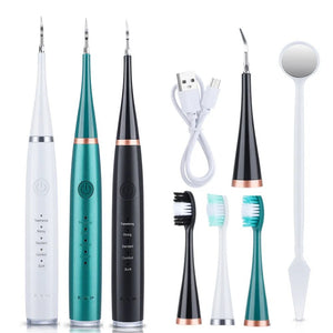 Electric Sonic Dental Scaler Teeth Whitening Cleaning Tool With Electric Toothbrush Head Calculus Remover Oral Irrigator Cleaner