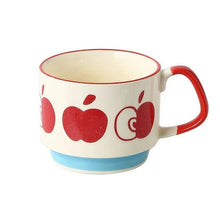 Load image into Gallery viewer, Japanese Flower Coffee Mug Set – Retro Ceramic Cup
