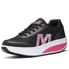 Load image into Gallery viewer, Running Shoes for Women 2022 Fashion Mesh Breathable Sneakers Lace Up Wedge Platform Shoes Ladies Outdoor Casual Sport Shoes
