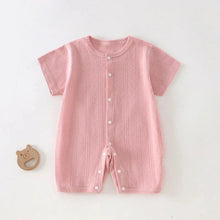 Load image into Gallery viewer, Breathable Cotton Baby Romper Summer Short Sleeve Jumpsuit for Newborn Boys &amp; Girls 3–24M
