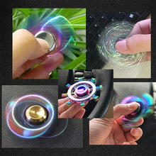 Load image into Gallery viewer, Metal Rainbow Fidget Spinner – Colorful EDC Hand Spinner Toy for Kids &amp; Adults | Anti-Anxiety Stress Relief Finger Spinner Gift
