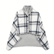 Load image into Gallery viewer, Wearable Blanket Shawl – Flannel Lazy Office Wrap
