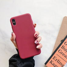 Load image into Gallery viewer, Ultra Thin Slim Fit Soft Grip Anti-Scratch Protective Cover Thicker Candy Phone Case for iPhone Soft Silicon Back Phone Cover for iPhone 12 13 Pro Max iphone Case
