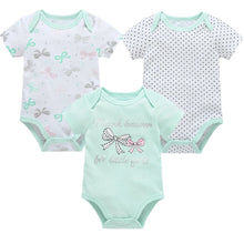 Load image into Gallery viewer, 3/6 PCS Baby Cotton Bodysuits Set Short Sleeve Summer Outfits for Newborn Boys &amp; Girls 0–12 Months
