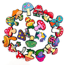 Load image into Gallery viewer, Cute Mushroom Shoe Charms Pin for Crocs Accessories Charms Clogs Bubble Slides Shoe DIY Shoe Decoration Kids Party Gifts

