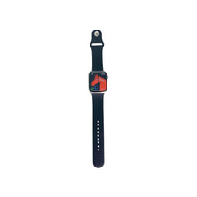 Load image into Gallery viewer, Hermes Apple Watch Series 7 GPS/ Cellular 41 mm - Stainless Steel - Black Silicone Watch Band

