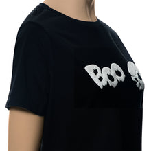 Load image into Gallery viewer, Skull Boo Glow in the Dark Puff Halloween Tee Shirt
