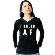 Load image into Gallery viewer, Pierced AF Black Tapered Long Sleeve Hoodie
