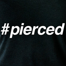 Load image into Gallery viewer, hashtag pierced Black Tapered Long Sleeve Hoodie
