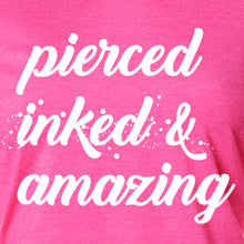 Load image into Gallery viewer, Pierced Inked &amp; Amazing Pink Frost Tapered Long Sleeve Hoodie
