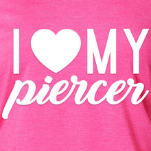 Load image into Gallery viewer, I Heart My Piercer Black Tapered Long Sleeve Hoodie
