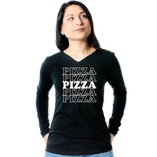 Load image into Gallery viewer, Pizza Pizza Pizza Pizza Pizza Tapered Long Sleeve Hoodie
