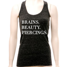 Load image into Gallery viewer, Brains Beauty &amp; Piercings Cosmic Twist Back Tank Top
