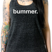 Load image into Gallery viewer, Bummer Black Gray Cosmic Twist Back Tank Top
