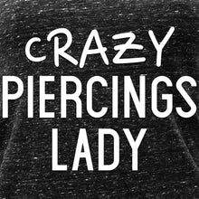 Load image into Gallery viewer, Crazy Piercings Lady Black Gray Cosmic Twist Back Tank Top
