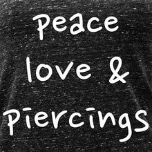 Load image into Gallery viewer, Peace Love &amp; Piercings Black Gray Cosmic Twist Back Tank Top
