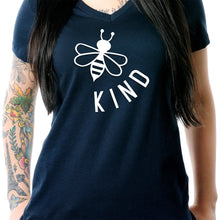 Load image into Gallery viewer, Bee Kind Tapered V-Neck Tee Shirt
