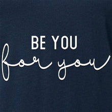 Load image into Gallery viewer, Be You, For You Black Tapered V-Neck Tee Shirt
