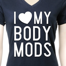 Load image into Gallery viewer, I Love My Body Mods Tapered V-Neck Tee Shirt
