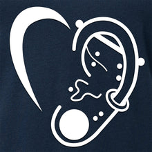Load image into Gallery viewer, Modified Ear Heart Tapered V-Neck Tee Shirt
