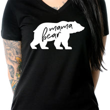 Load image into Gallery viewer, Mama Bear Tapered V-Neck Tee Shirt
