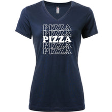 Load image into Gallery viewer, Pizza Pizza Pizza Pizza Pizza Tapered V-Neck Tee Shirt
