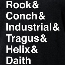 Load image into Gallery viewer, Rook &amp; Conch &amp; Industrial &amp; Tragus &amp; Helix &amp; Daith Tapered V-Neck Tee Shirt
