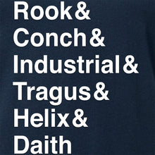 Load image into Gallery viewer, Rook &amp; Conch &amp; Industrial &amp; Tragus &amp; Helix &amp; Daith Tapered V-Neck Tee Shirt
