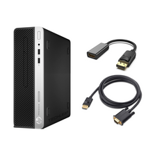 Load image into Gallery viewer, HP ProDesk 400 G6 – 4.70 GHz – 2 TB SSD – Black - with HDMI &amp; VGA Adapters
