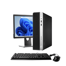 Load image into Gallery viewer, HP ProDesk 400 G4 – 4.00 GHz  – Black with 24 Inch LCD and Keyboard &amp; Mouse
