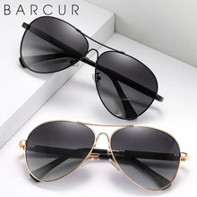 Load image into Gallery viewer, BARCUR Polarized Pilot Sunglasses for Men – Stylish Anti Blue Light UV400 Protection Gradient Mirror Lens Stainless Steel Trendy Frame – Fashion Aviator Sun Glasses for Men Ideal for Driving Travel Summer &amp; Outdoor Activities
