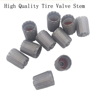 for car 10Pcs/Set Plastic Gray Tire Valve Stem Cap Tpms Tire Cap With Gasket Ff2 Tire Valve Stem Caps car Accessories forbmwe46