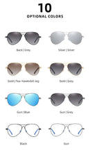 Load image into Gallery viewer, BARCUR Polarized Pilot Sunglasses for Men – Stylish Anti Blue Light UV400 Protection Gradient Mirror Lens Stainless Steel Trendy Frame – Fashion Aviator Sun Glasses for Men Ideal for Driving Travel Summer &amp; Outdoor Activities
