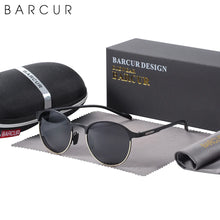 Load image into Gallery viewer, BARCUR Trendy Sunglasses Women’s Polarized Round Frame – Timeless Fashionable Sun Glasses for Driving Casual Wear – UV400 Protection Anti-Reflective Lenses
