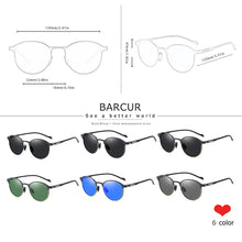 Load image into Gallery viewer, BARCUR Trendy Sunglasses Women’s Polarized Round Frame – Timeless Fashionable Sun Glasses for Driving Casual Wear – UV400 Protection Anti-Reflective Lenses
