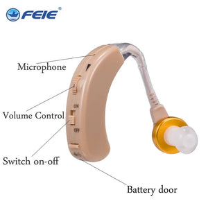 FEIE Ear AmplifierAaparat Analog Hook Hearing Aids The Ear Listens S-520 Adjustable Tone Sound Enhancer Medical Equipment (RPM Medical)