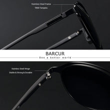 Load image into Gallery viewer, BARCUR Trendy Sunglasses Women’s Polarized Round Frame – Timeless Fashionable Sun Glasses for Driving Casual Wear – UV400 Protection Anti-Reflective Lenses

