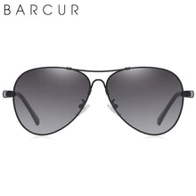 Load image into Gallery viewer, BARCUR Polarized Pilot Sunglasses for Men – Stylish Anti Blue Light UV400 Protection Gradient Mirror Lens Stainless Steel Trendy Frame – Fashion Aviator Sun Glasses for Men Ideal for Driving Travel Summer &amp; Outdoor Activities
