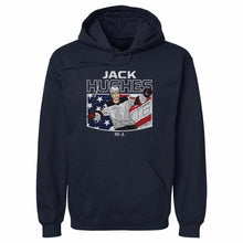 Load image into Gallery viewer, Jack Hughes New Jersey American Flag WHT
