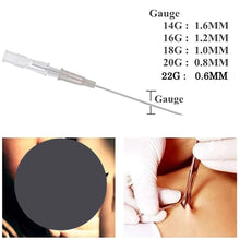 Load image into Gallery viewer, 50PCS/Box Sterilised Piercing Needles IV Catheter Needles For Body Piercing Tattoo Tool Professional Piercing Supplies Kit
