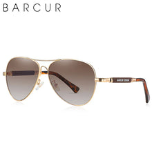 Load image into Gallery viewer, BARCUR Polarized Pilot Sunglasses for Men – Stylish Anti Blue Light UV400 Protection Gradient Mirror Lens Stainless Steel Trendy Frame – Fashion Aviator Sun Glasses for Men Ideal for Driving Travel Summer &amp; Outdoor Activities
