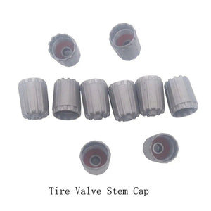 for car 10Pcs/Set Plastic Gray Tire Valve Stem Cap Tpms Tire Cap With Gasket Ff2 Tire Valve Stem Caps car Accessories forbmwe46