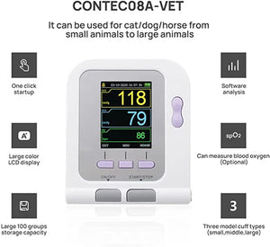 CONTEC Vet Electronic Sphygmomanometer Automatic Blood Pressure Monitor Tonometer with Download PC Software CONTEC08A-VET